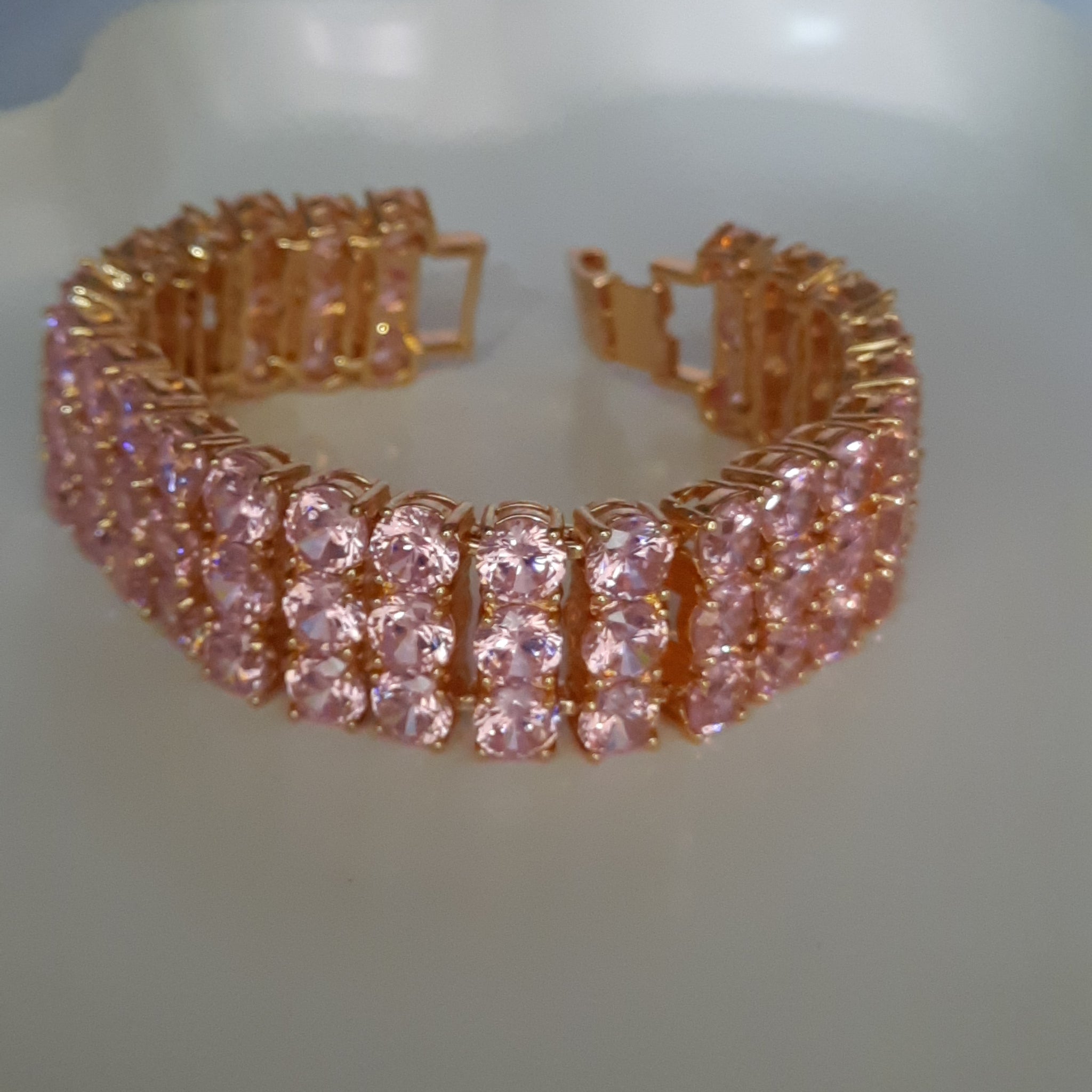 BRAZALETE DE ORO LAMINADO MOD PINK