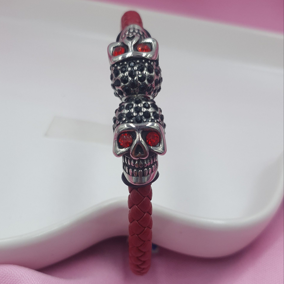 Pulsera en Vinipiel y Acero Inoxidable MOD 047