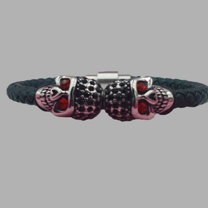 Pulsera en Vinipiel en Acero Inoxidable MOD 046