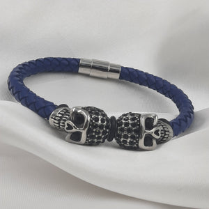 PULSERA VINIPIEL Y ACERO INOXIDABLE MOD 043