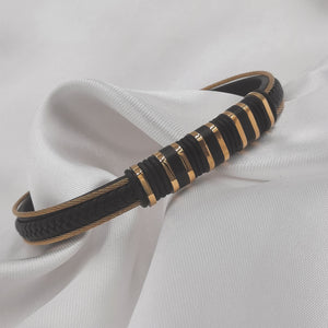 PULSERA VINIPIEL Y ACERO INOXIDABLE MOD 100